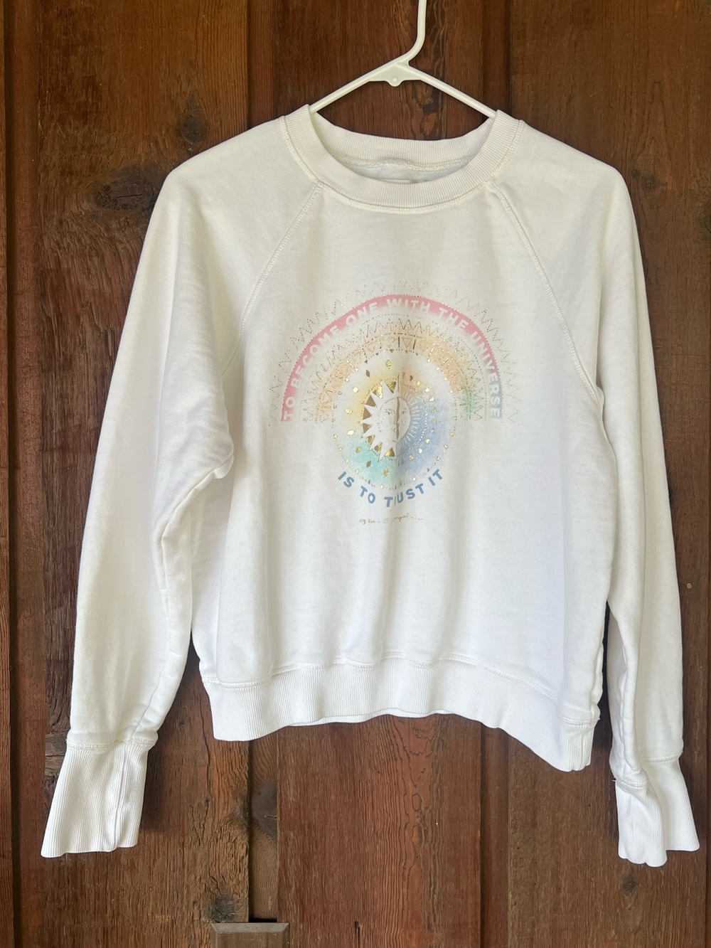Spiritual Gangster Celestial Sun Moon Rainbow Sweatshirt S
